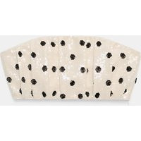 Zara - Polka Dot Sequin Bandeau Top - Black / White - Xl - Woman | Zara US