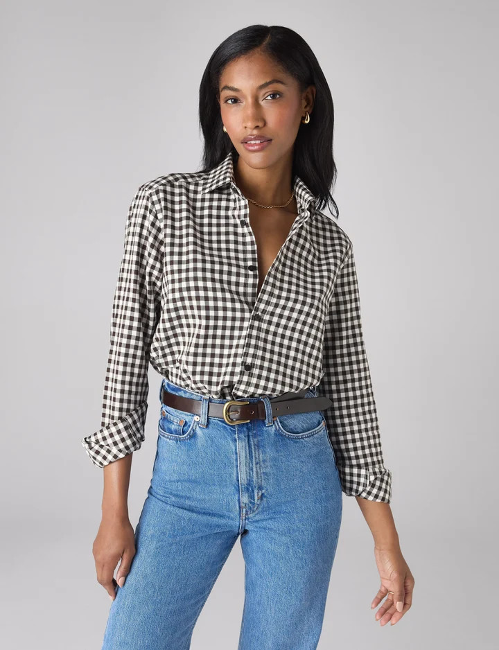 The Classic: Fine Brushed, Chocolate Gingham | With Nothing Underneath