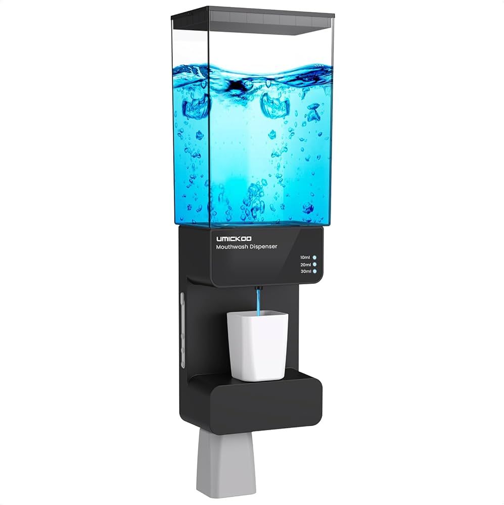 Mouthwash Dispenser for Bathroom 700mL(23.67 Oz),Wall Mounted Mouthwash Dispenser Automatic with ... | Amazon (US)
