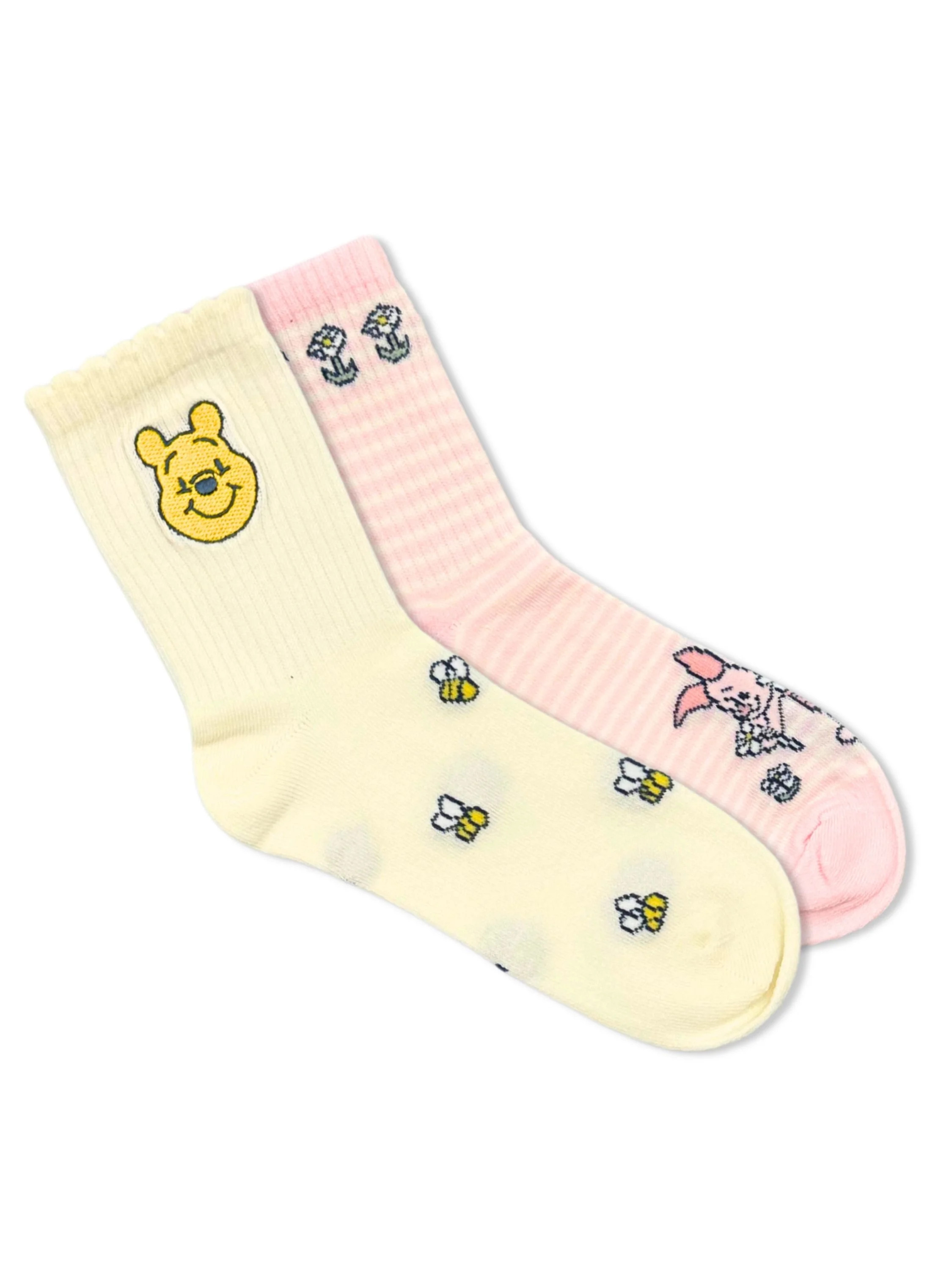 Disney Winnie the Pooh Women's Mid-Crew Socks, 2-Pack, Size 4-10 | Walmart (US)