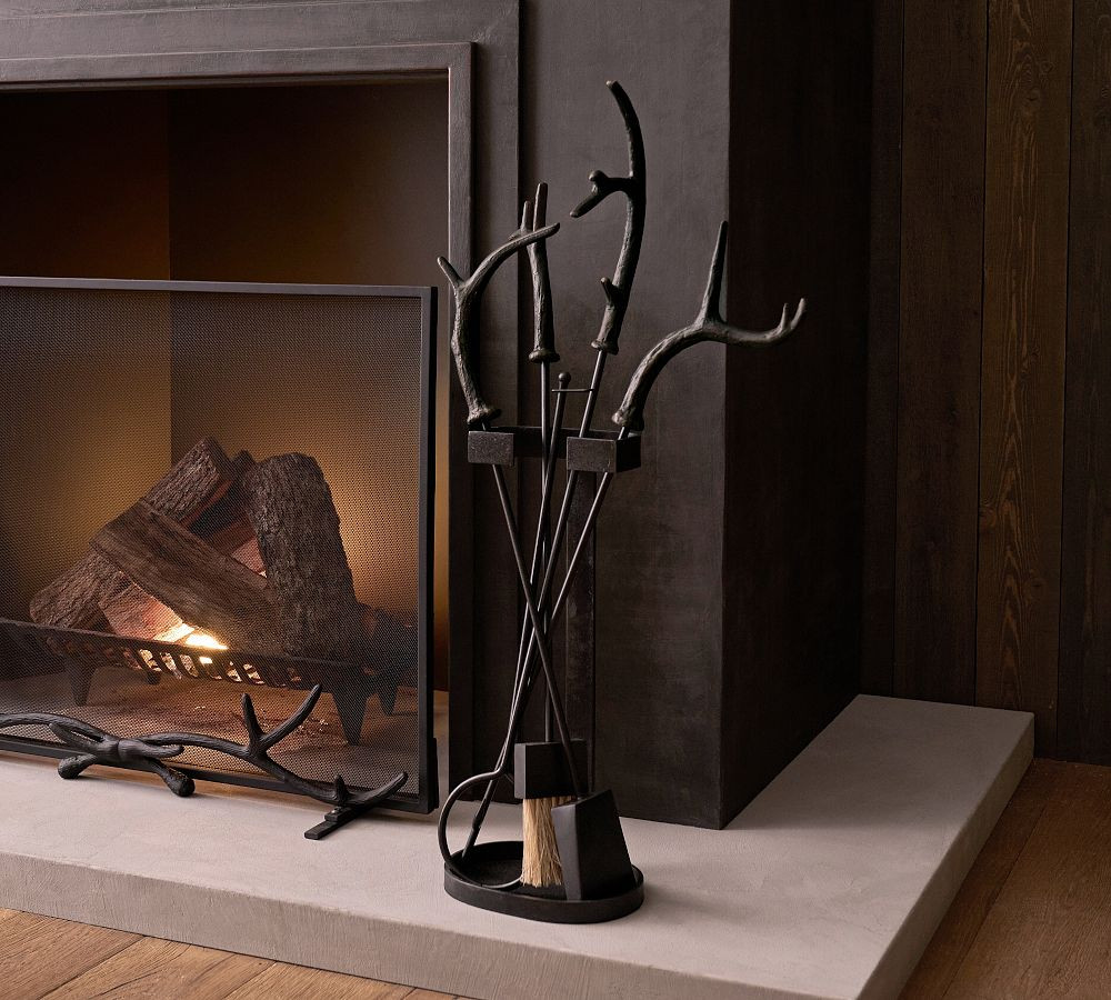 Antler Fireplace Tool Set | Pottery Barn (US)