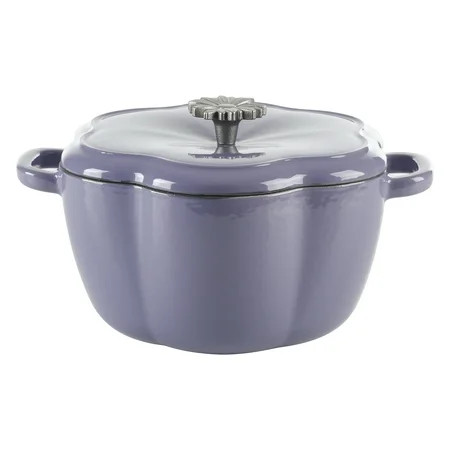 The Pioneer Woman Timeless Beauty Floral Shaped Enamel Cast Iron 3-Quart Dutch Oven, Purple | Walmart (US)