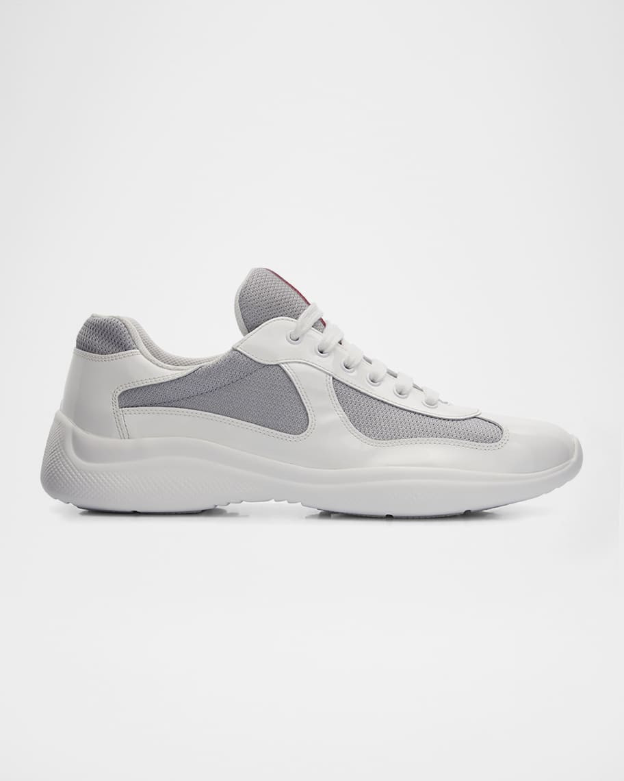 Prada Men's America's Cup Patent Leather Sneakers | Neiman Marcus