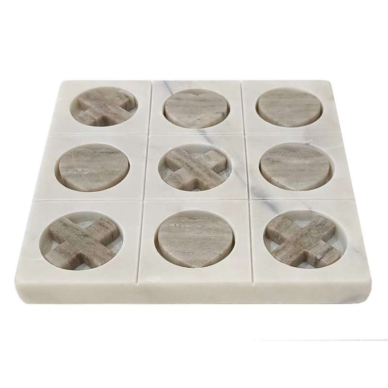 Marble Tic-Tac-Toe Game, 10" | At Home