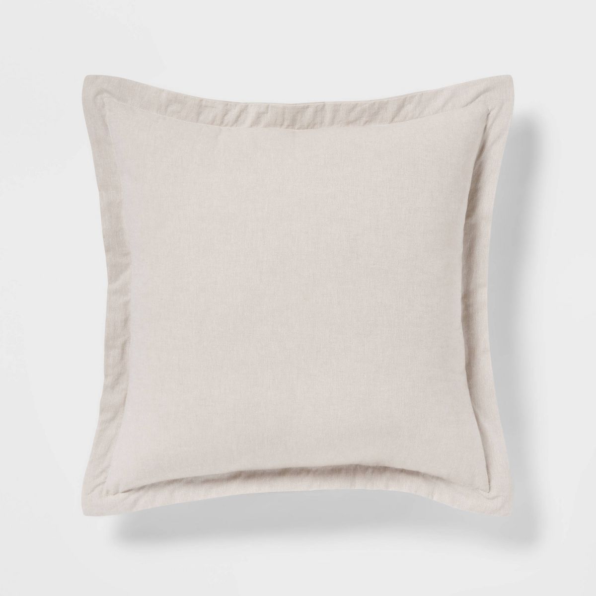 Euro Cotton Linen Blend Chambray Decorative Throw Pillow Natural - Threshold™ | Target
