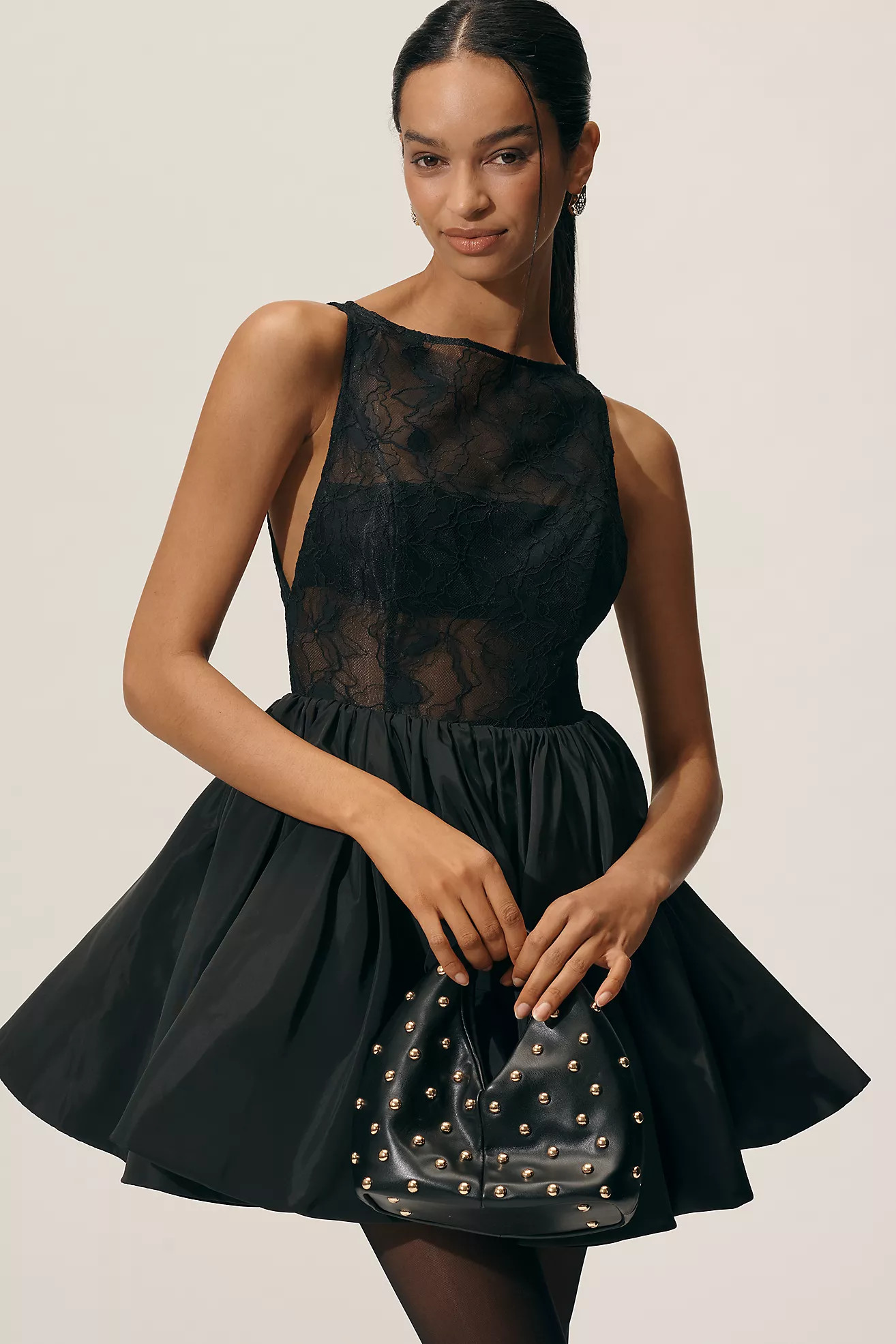 AMUR Lainey Boat-Neck Mini Dress | Anthropologie (US)