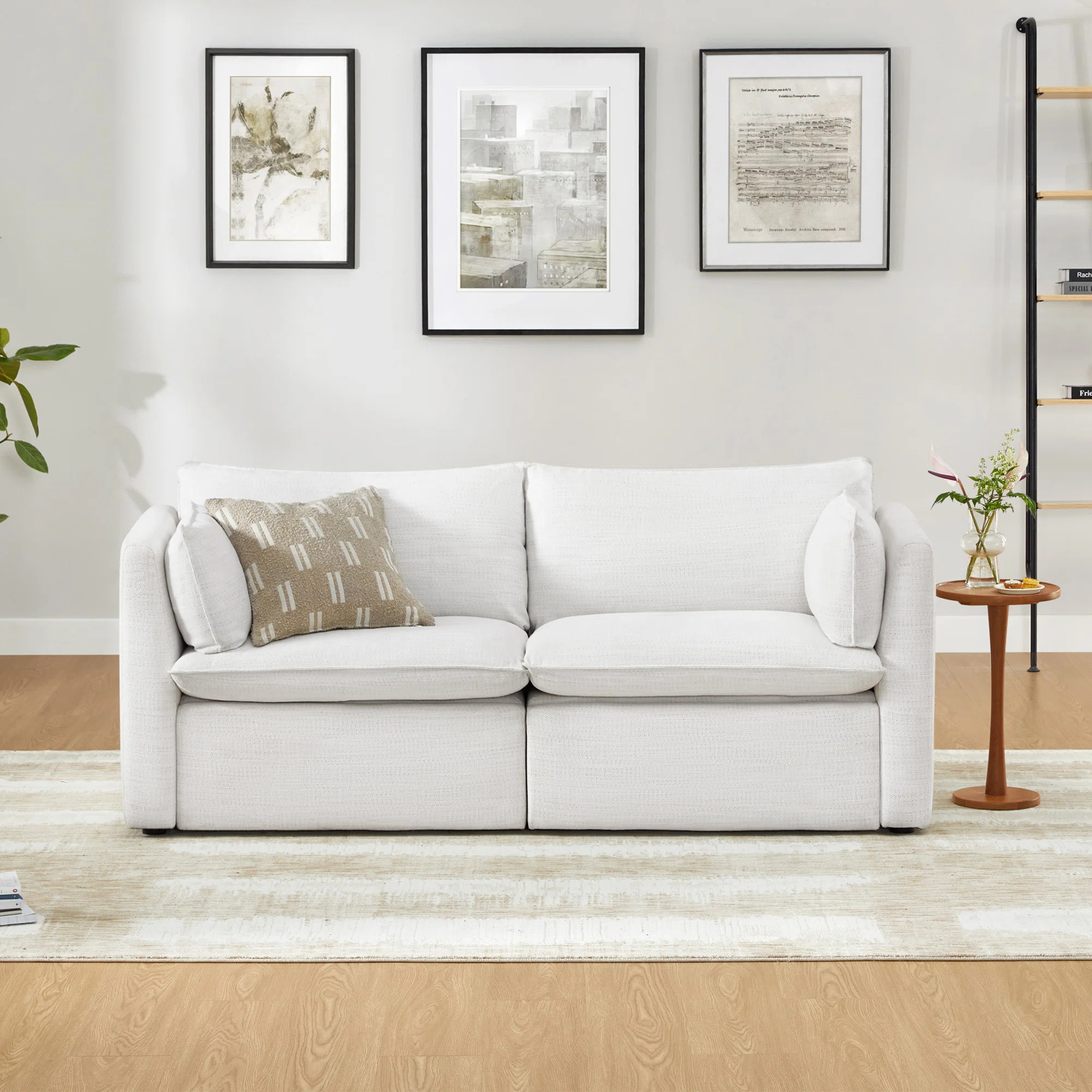 80" W Super Wide Modular Power Sofa with 2 Pillows | Wayfair North America