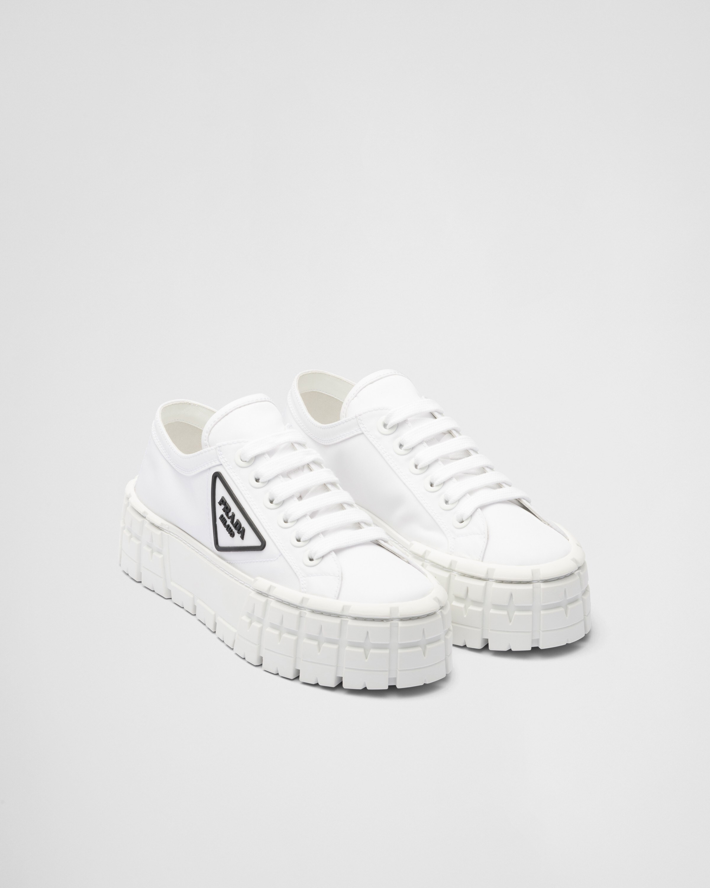 Double Wheel Re-Nylon gabardine sneakers | Prada US