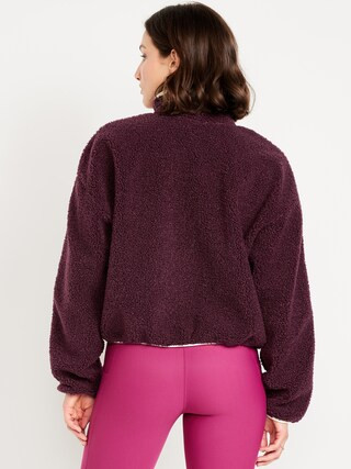 Loose Sherpa Quarter-Zip Pullover | Old Navy (US)