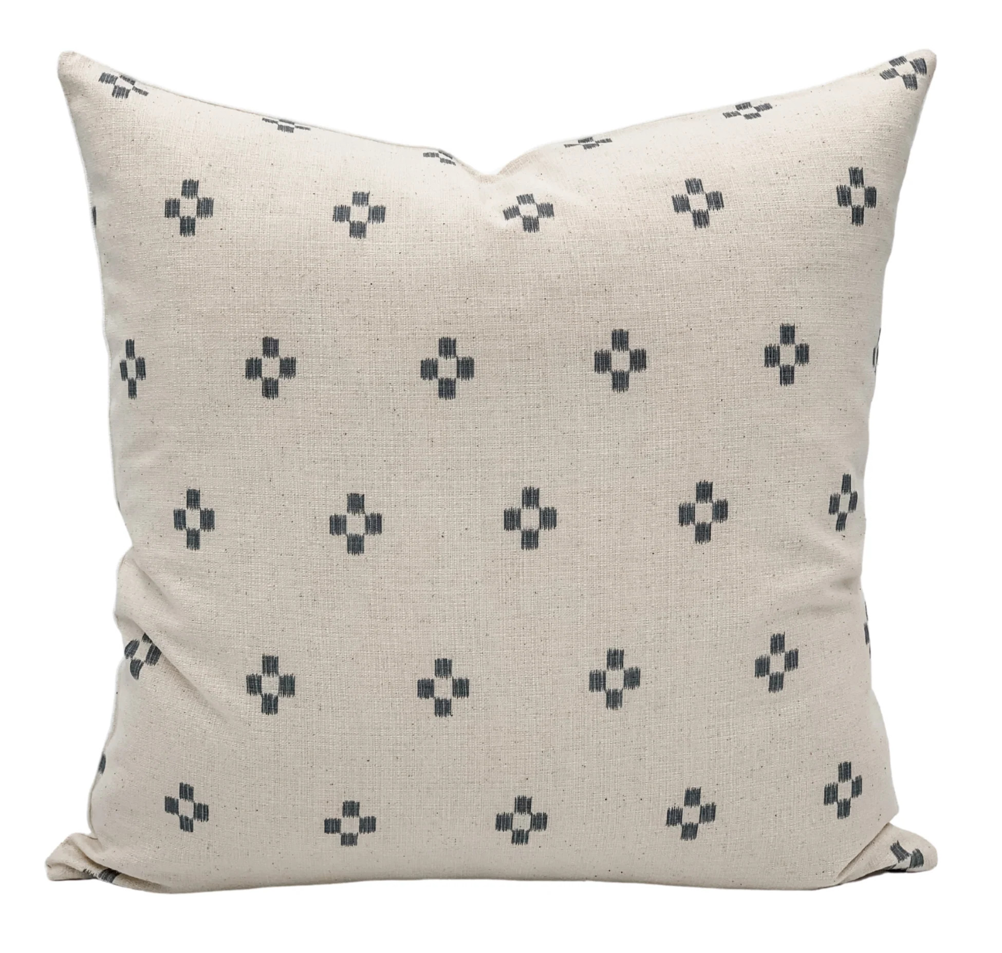 White and Blue grey Dot Hmong Pillow Cover | Krinto