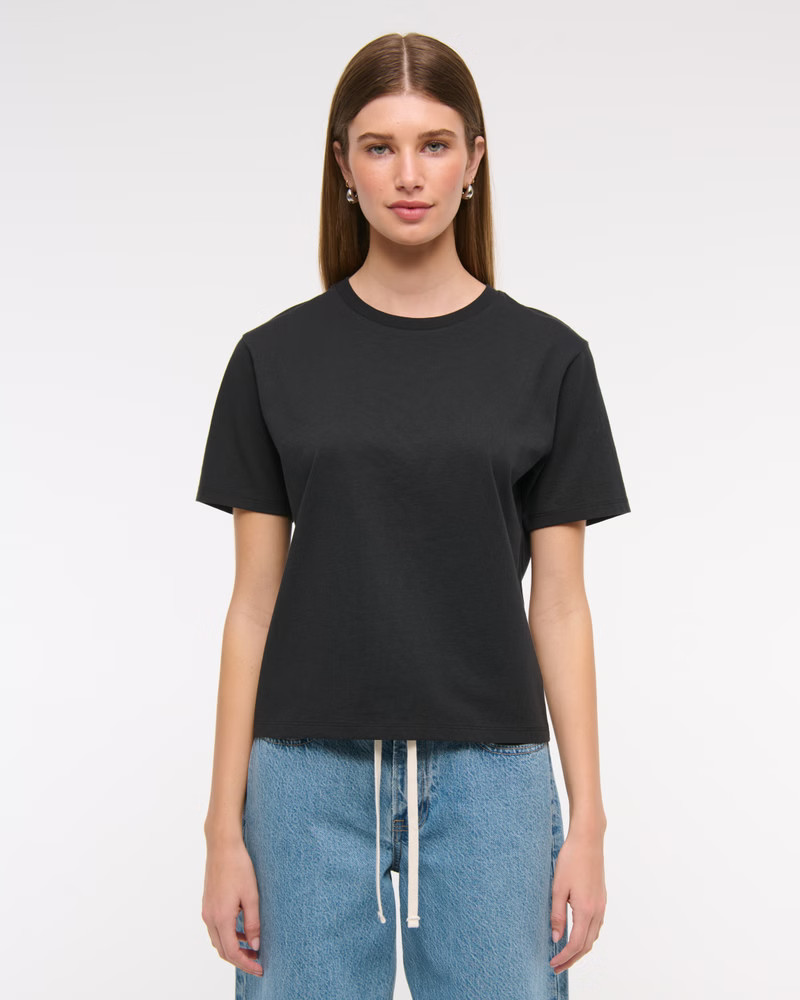 Women's Essential Polished Body-Skimming Tee | Women's Tops | Abercrombie.com | Abercrombie & Fitch (US)