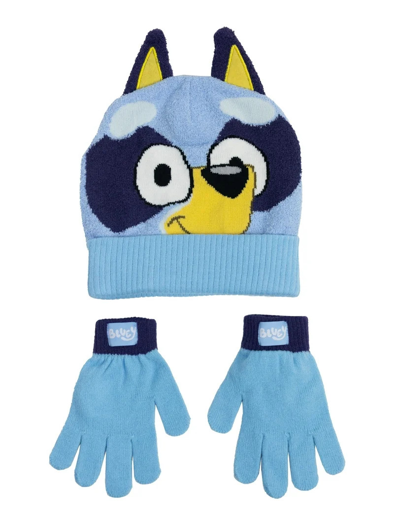 Boys Bluey Beanie Style Hat and Glove, 2-Piece Set, One Size - Walmart.com | Walmart (US)