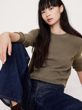 Merino-Blend Crew-Neck Sweater | Banana Republic (US)