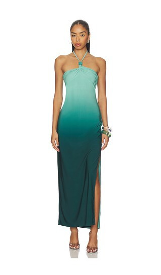 Baobab Bari Maxi Dress in Green, Blue. - size S | Revolve Clothing (Global)