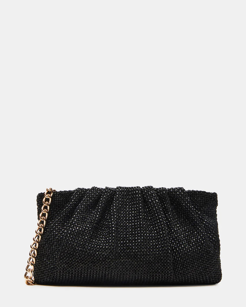 LUCIA Bag Black | Women's Woven Crossbody Clutch | Steve Madden (US)