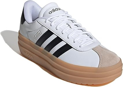 adidas Womens Vl Court 3.0 Lace Up Sneakers Shoes Casual - Black, White | Amazon (US)