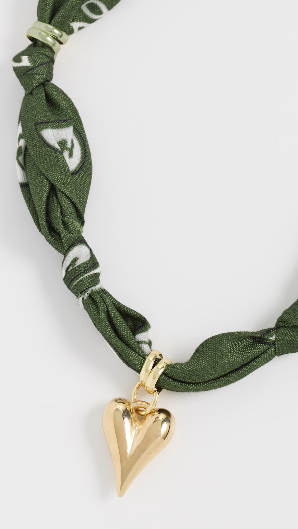 Gold Heart Pendant Scarf Necklace | Shopbop