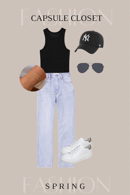 Spring Capsule Closet Outfit Inspo

Black tank top, jeans, white sneakers,
Sunglasses, baseball hat



#LTKfindsunder50 #LTKstyletip #LTKSeasonal