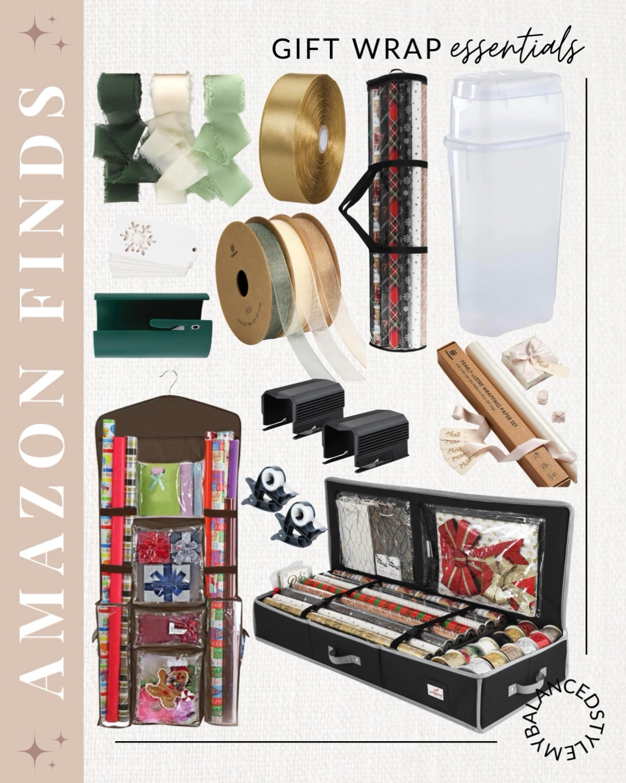 Amazon Christmas gift wrap essentials

Wrapping paper rolls
Gift bags
Satin ribbons
Tissue paper
Gift tags
Holiday stickers
Velvet bows
Festive boxes
Tape dispensers
Wrapping accessories

#LTKCyberWeek #LTKGiftGuide #LTKHoliday