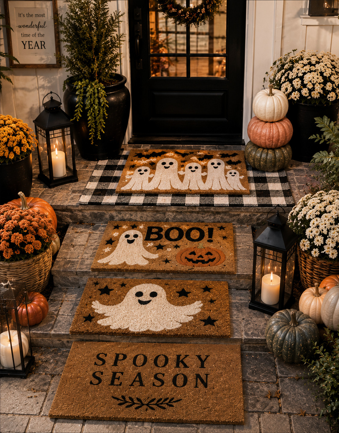 I'm completely obsessed with these spooky-cute Halloween doormats. From adorable ghost designs and black cats to pumpkins, witchy styles, and cozy layered rugs, these affordable finds instantly make your entryway feel festive without a complete porch makeover. Which one would you put at your front door first? 🖤 

 #LTKSeasonal #LTKHome