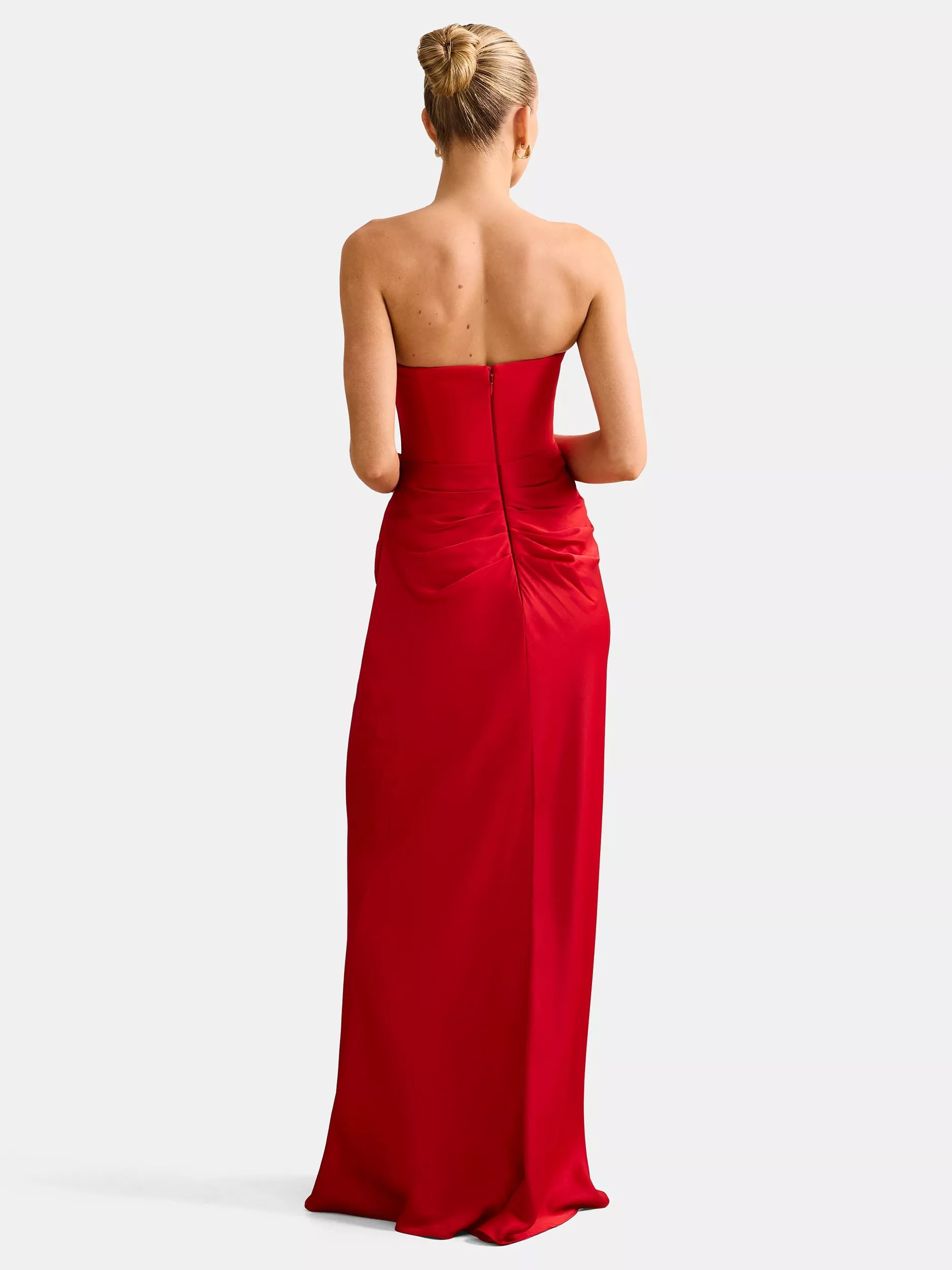 Forever New Isra Drape Strapless Maxi Dress | John Lewis (UK)