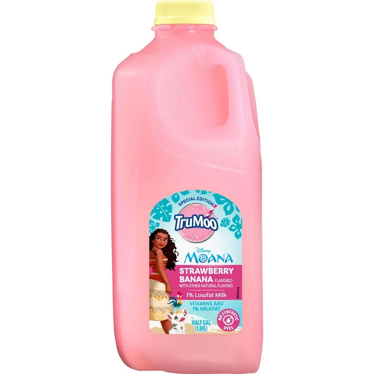 TruMoo Moana 1% Lowfat Strawberry Banana Milk, Half Gallon | Walmart (US)