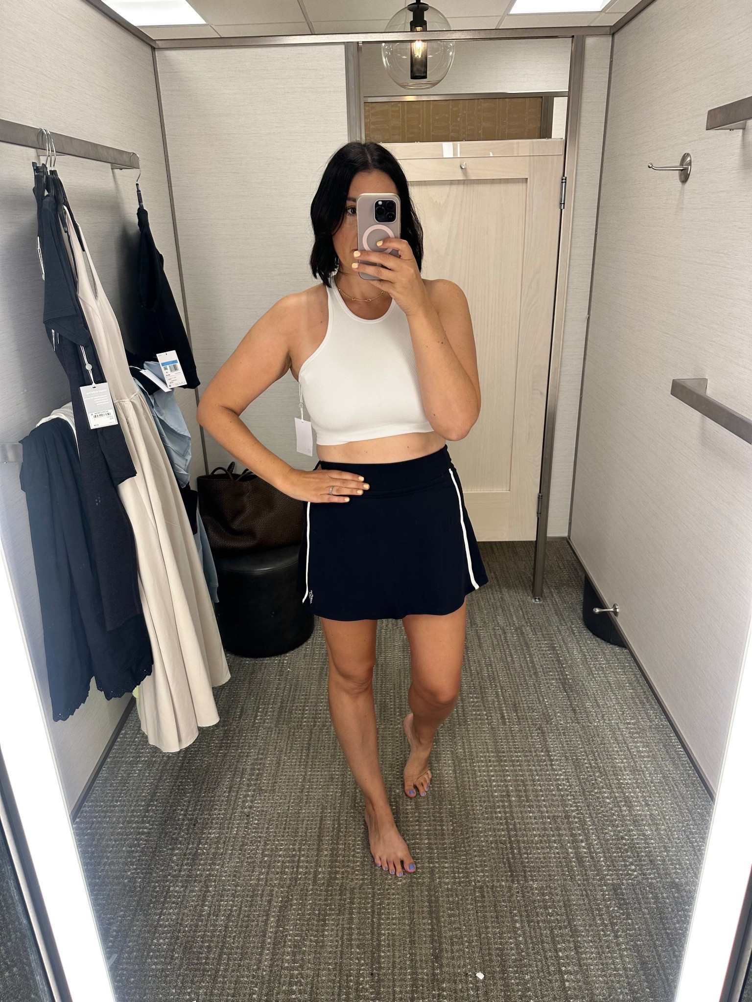 These sports bras are my favorite and I absolutely snagged them up. I am in the medium and they fit perfect. So they probably run a bit big. They’re soft and have good enough support (we know I’m not running). 

The skirt is so cute!! Built in shorts, long enough. Shows a bit of tummy but is what it is. I’m in the large 👍🏻 

#LTKFindsUnder100 #LTKActive #LTKOver40