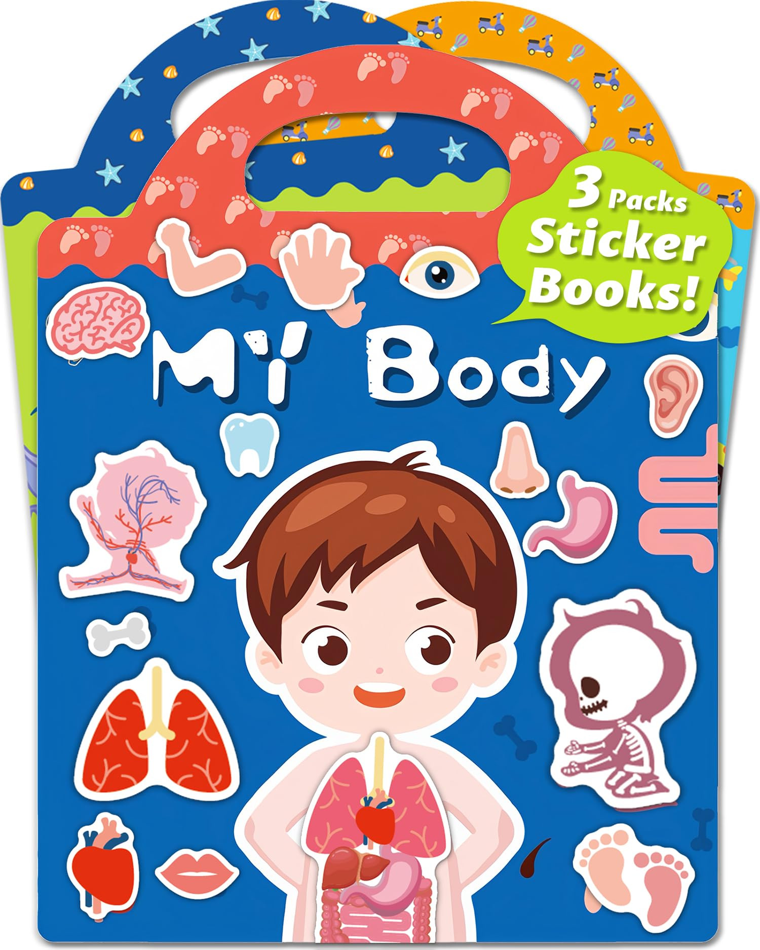 Reusable Sticker Book for Toddlers 2-4 Years, Stickers for Kids, Toddler Sticker Book Ages 1-3, Toddler Craft Activities, Toddlers Travel Toys Ages 2+ Boy Girl Birthday Gifts | Amazon (US)