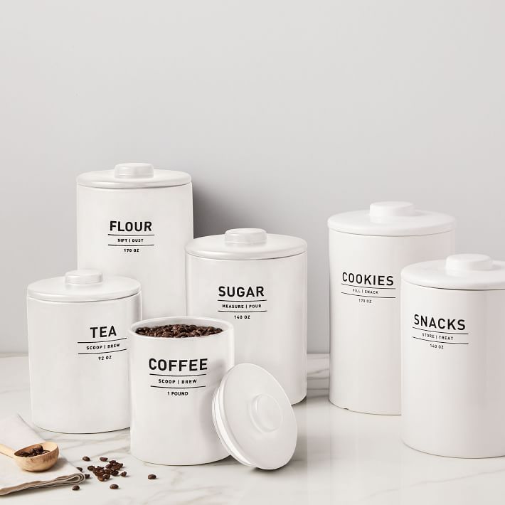 Utility Stoneware Kitchen Canisters | West Elm (US)