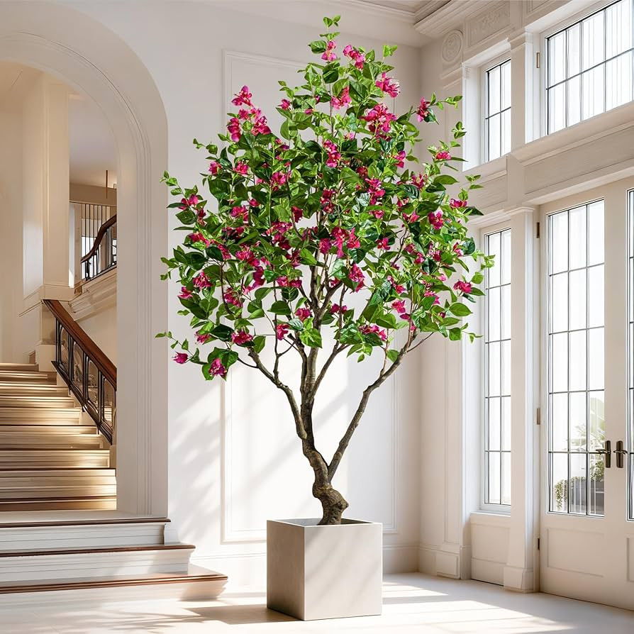 Artificial Bougainvillea Tree, 8FT UV Resistant Fake Bougainvillea Plant in Pot for Outdoor/Indoo... | Amazon (US)