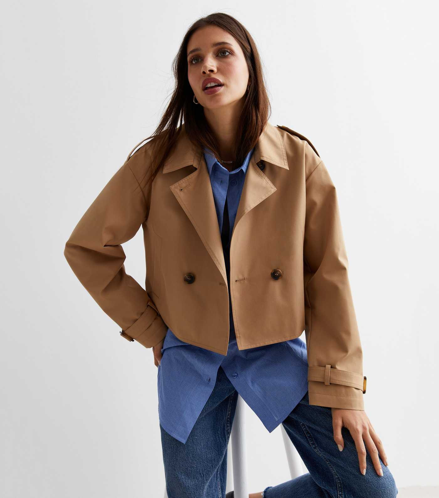 Camel Crop Trench Jacket | New Look | New Look (UK)