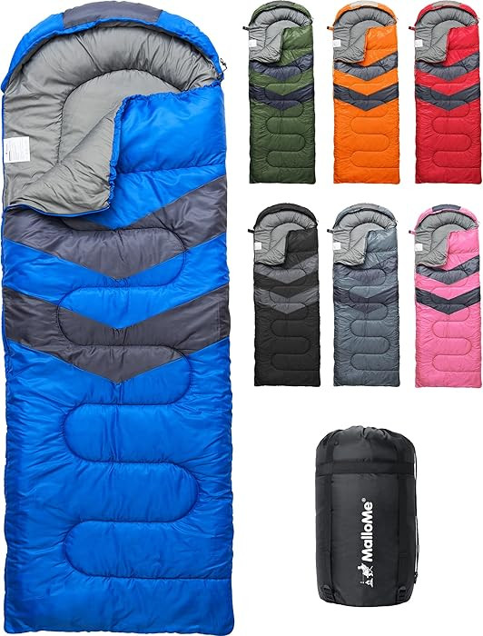 MalloMe Sleeping Bags for Adults Cold Weather & Warm - Backpacking Camping Sleeping Bag for Kids ... | Amazon (US)