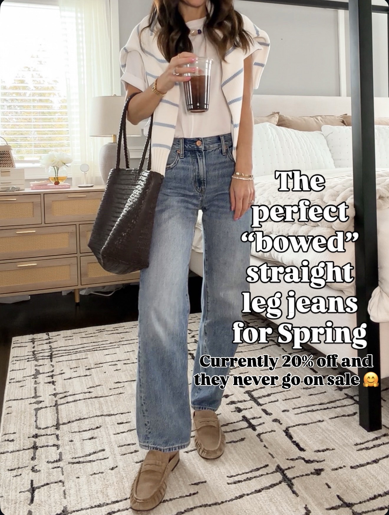 The only straight leg jeans I’m wearing this spring 👏 🔗⬇️ 

#LTKSeasonal #LTKOver40 #LTKootd