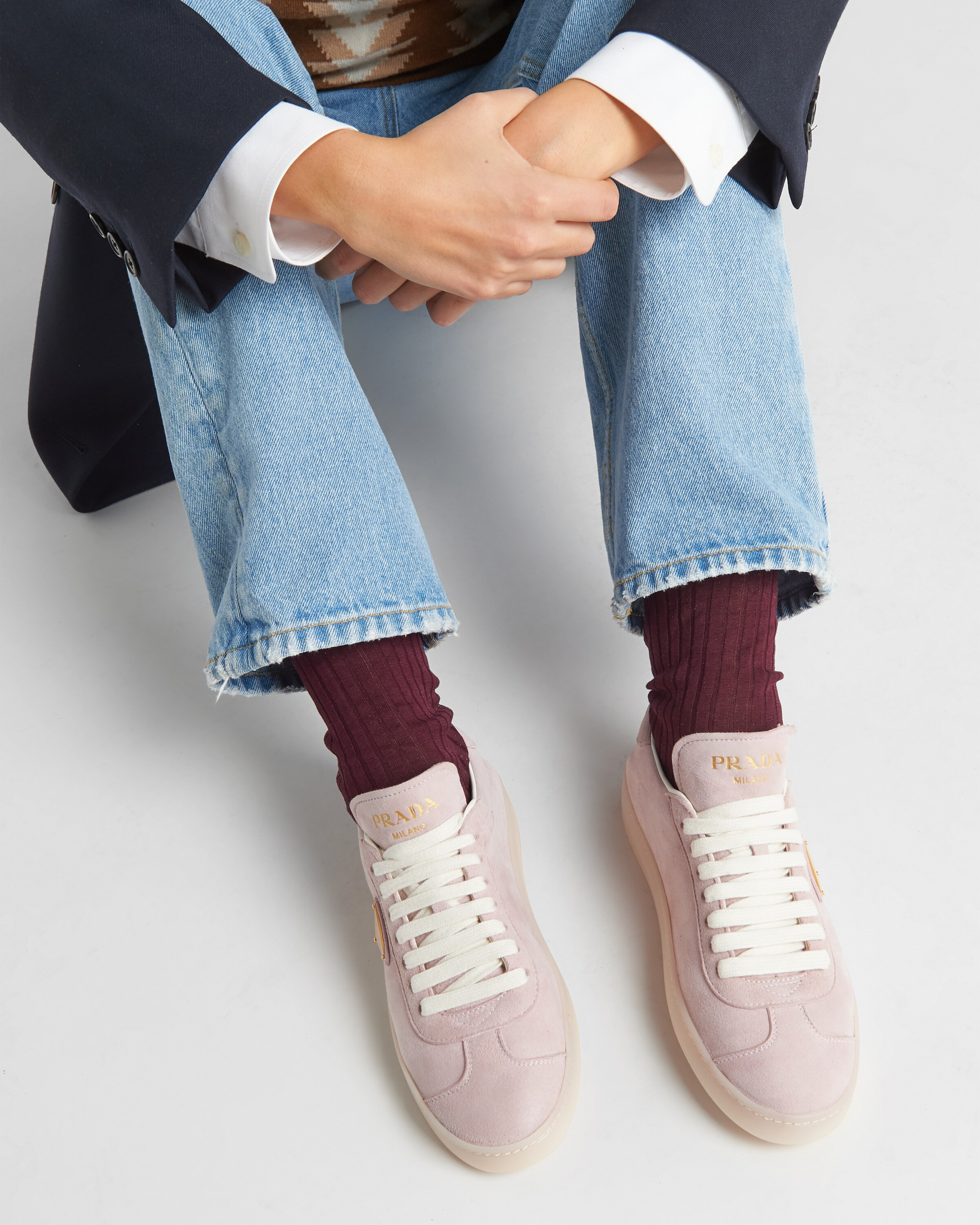 Suede sneakers | Prada US