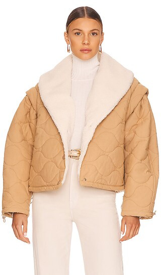 Nadine Jacket in Khaki | Revolve Clothing (Global)