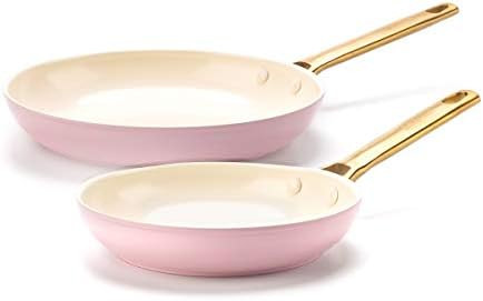 GreenPan Padova Healthy Ceramic Nonstick Blush Frying Pan Set, Blush Pink, Frying Pan Set, 8" and... | Amazon (US)