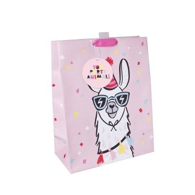 Llama Print Gift Bag Pink - Spritz™ | Target