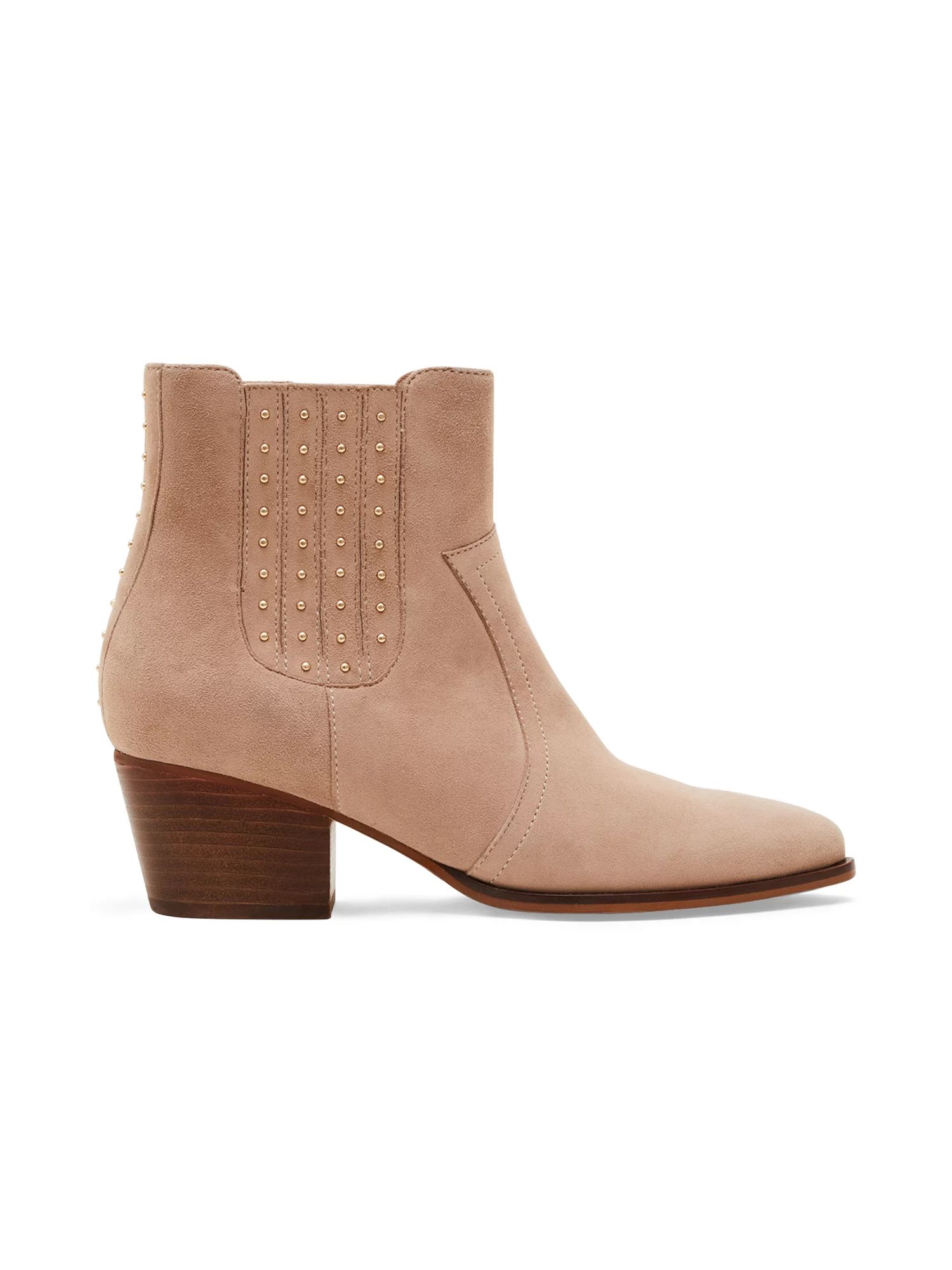 Phase Eight Suede Cowboy Ankle Boots, Stone | John Lewis (UK)