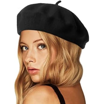 ZLYC Wool French Beret Hat Solid Color Beret Cap for Women Girls | Amazon (US)