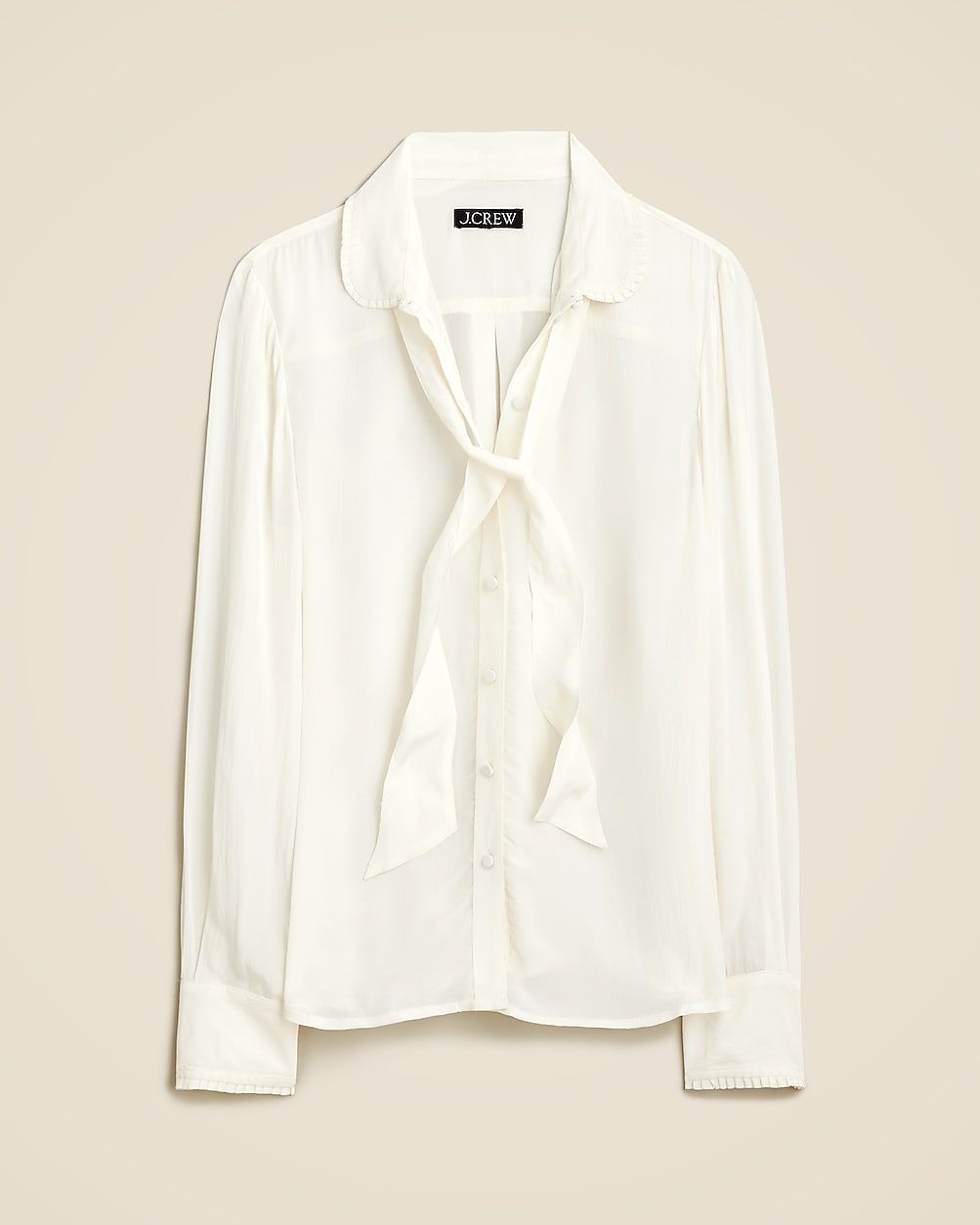 Crepe de chine tie shirt | J. Crew US