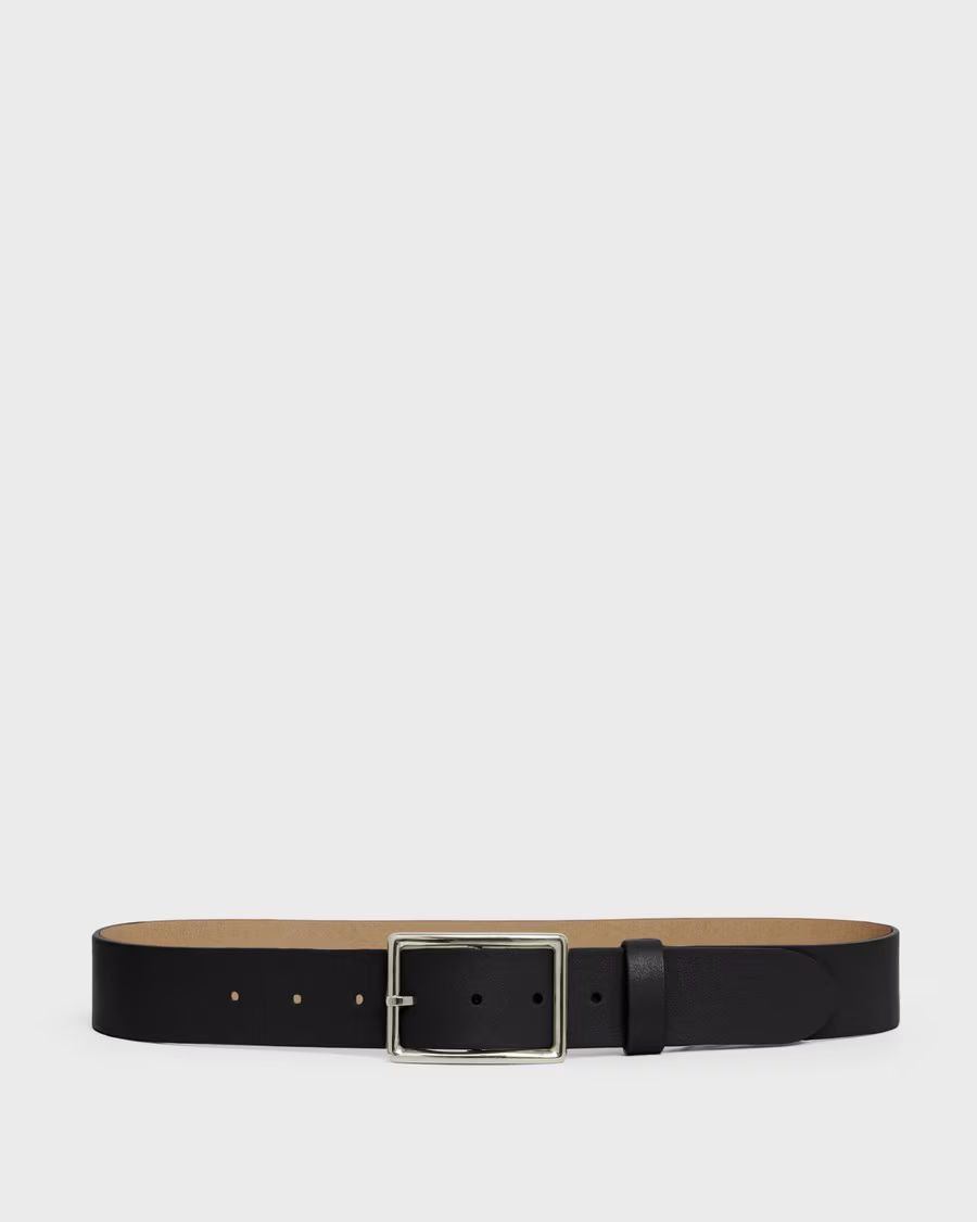 Center Bar Belt in Leather | Theory