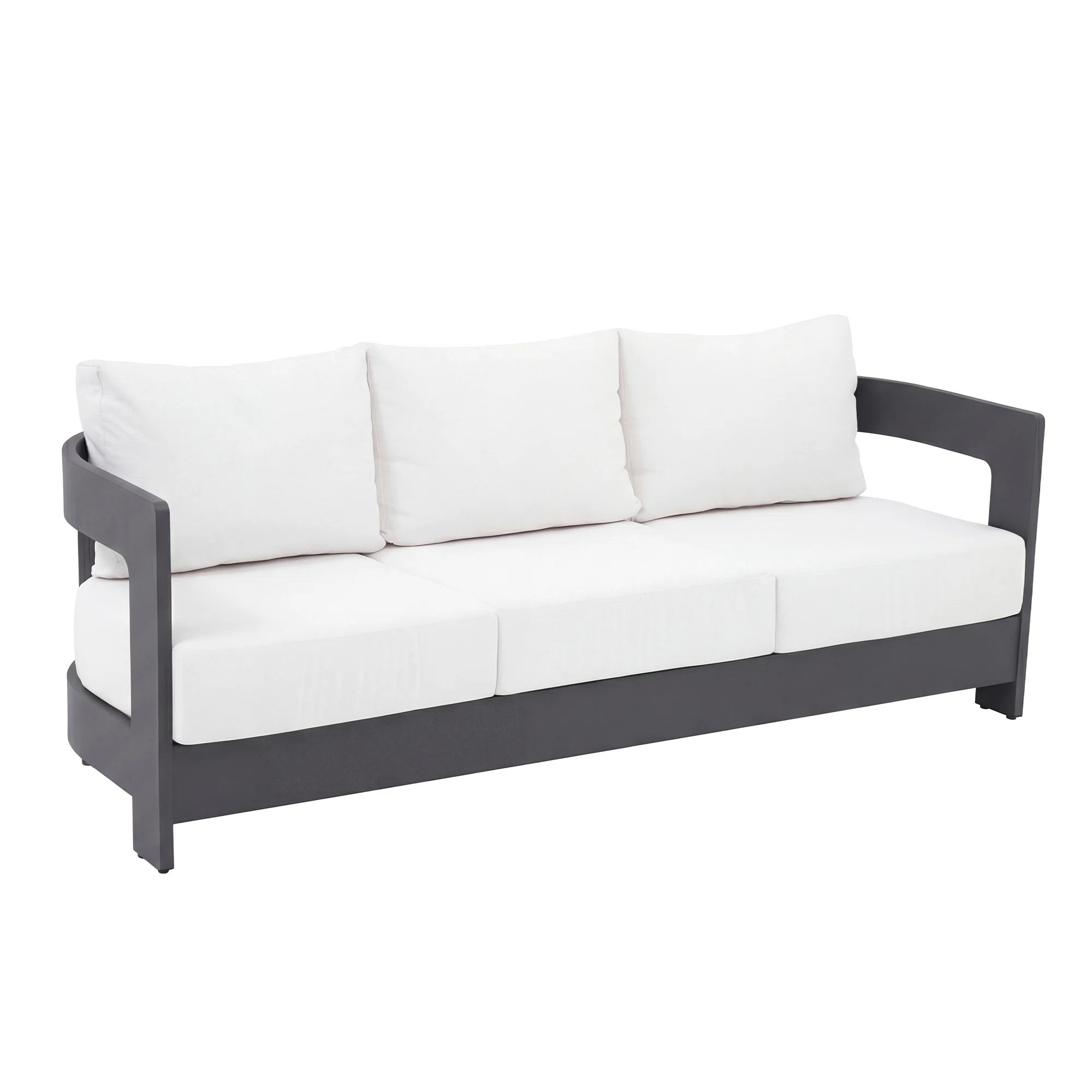 Frances Aluminum 76" Patio Sofa with Sunbrella Cushions | Joss & Main