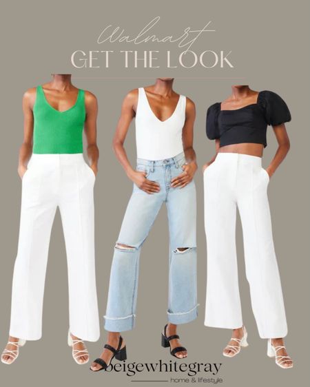 Walmart outfits I am loving! Can we talk about these cool jeans? You know I’m jeans lover! And I love these white pants for summer paired with these cute tops all from Walmart!! 

#LTKunder50 #LTKFind #LTKstyletip