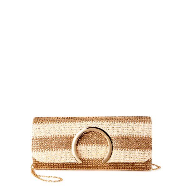 D'Margeaux Striped Clutch with Chain Strap | Walmart (US)