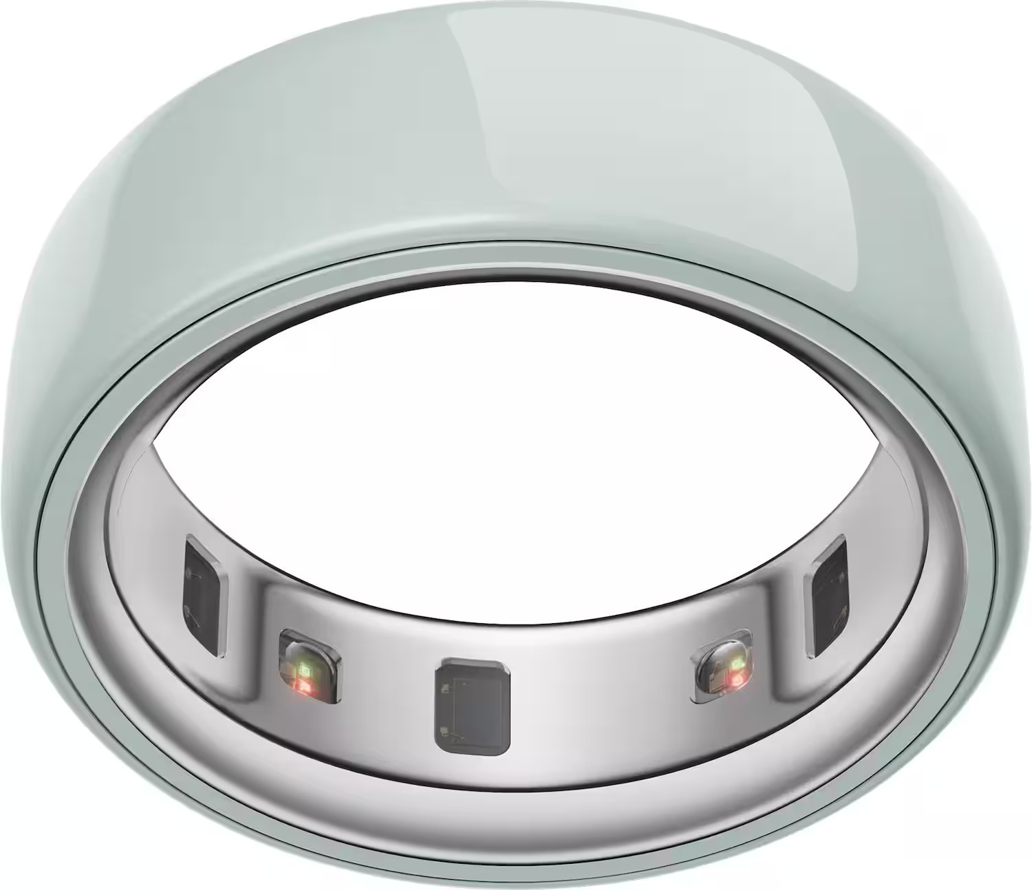 Oura - Ring 4 Ceramic - Smart Ring - Size Before You Buy with OR4 Sizing Kit - Size 4 - Tide - (2025) | Best Buy U.S.