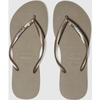 Havaianas Gold Slim Metal Logo Sandals | Schuh