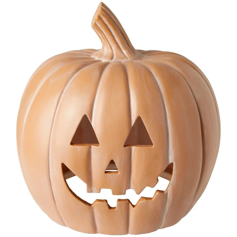 My Texas House 12-Inch-Tall Orange Resin Pumpkin | Walmart (US)