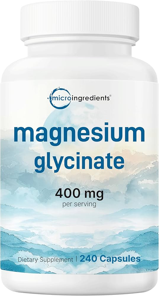 Amazon.com: Micro Ingredients Glicinato de magnesio 400 mg por porción, 240 cápsulas | Forma el... | Amazon (US)