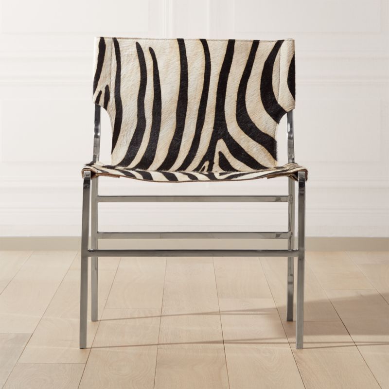 Potter Zebra Print Hair On Hide Chair + Reviews | CB2 | CB2
