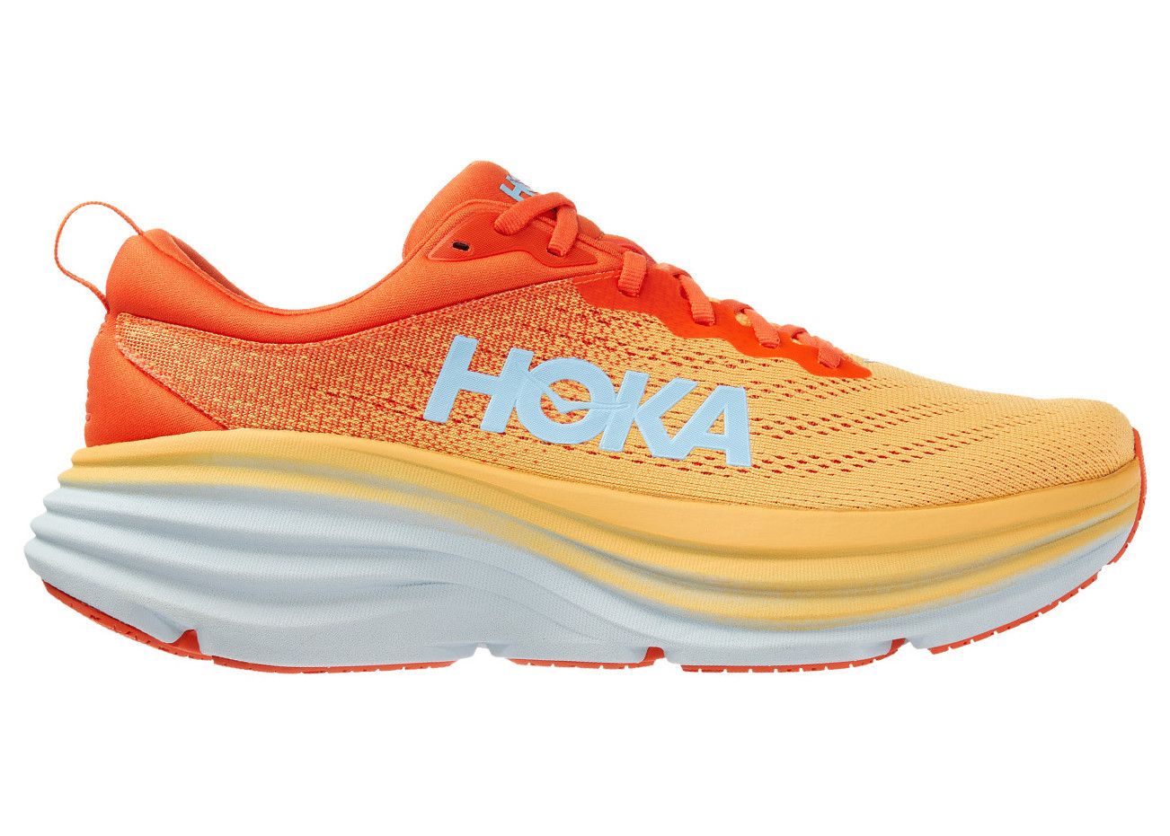 Men's Hoka One One Bondi 8 Orange Sneakers in Puffin's Bill/Amber Yellow | StockX